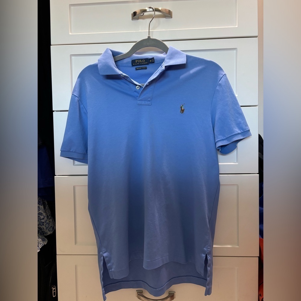 Polo Ralph Lauren Men's Short Sleeve Shirt Blue Golf Collared Size M